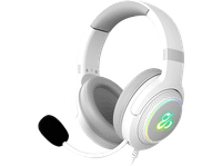 auriculares gaming - newskill sobek 71 ivory  cancelacion activa de ruido iluminacion rgb multiplataforma blanco