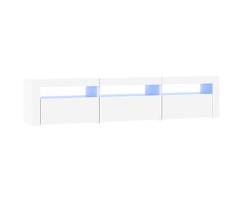 Mueble tv - mesa de tv con luces led blanco 180x35x40 cm