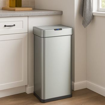 Cubo de basura de cocina automático plata  90l