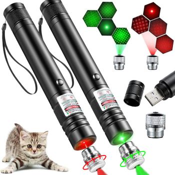 Puntero Láser Verde Mini USB LED, Puntero Láser Rojo 710 para Gatos, Juguete Interactivo, Puntero de Animación Brillante, Bolígrafo de Luz Roja
