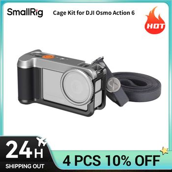 Jaula SmallRig dedicada para fotografía callejera para DJI OSMO Action 6 con correa de hombro y agarre, compatible con micrófonos, luces y trípodes 5891