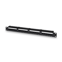 aisens - panel de parcheo de 24 puertos rj45 cat6 utp 19 1u dual id
