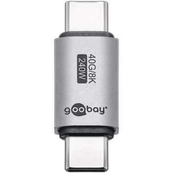 Adaptador USB-C Goobay 74448 Macho-Macho USB4 40Gbps 240W Plata