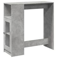 mesa alta bar con estantes madera gris hormigon 101x40x1035 cm vidaxl