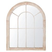 espejo de pared de metal beige 69 x 89 cm efecto envejecido forma de ventana tradicional vintage embry