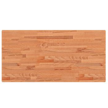 Tablero De Mesa | Tablero Escritorio Rectangular De Madera Maciza De Haya 100x50x4 Cm