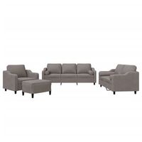 juego de sofas con cojines 4 piezas tela gris taupe vidaxl
