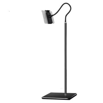Soporte telescópico universal para teléfono y tableta de suelo con tubo flexible ajustable de 55-100 cm, altura ajustabl