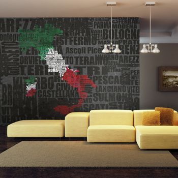 Fotomural - Text Map Of Italy