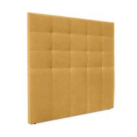 cabecero de tela aqualine capitone hasta el suelo 145x120cm camas 135140 - mostaza