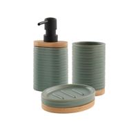 juego de bano de 3 piezas de ceramica acanalada