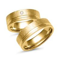 alianzas oro amarillo 18 quilates con diamante