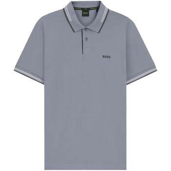 BOSS Polo Slim Fit Paul Polo Shirt Dark Grey/White para hombre