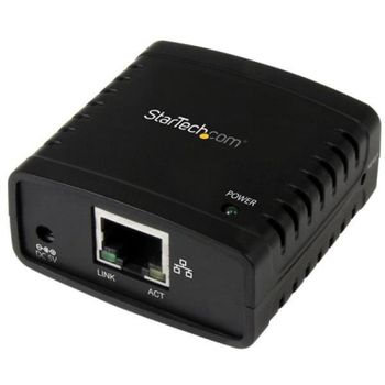 Servidor de impresión StarTech.com USB a Ethernet 10/100 Mbps LPR Negro compacto