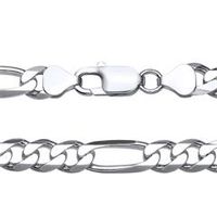 cadena figaro de plata 925 8mm