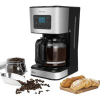 cecotec cafetera goteo coffee 66 smart 950 w programable 24h tecnologia extemaroma funcion autoclean acabados en acero inoxidable pantalla lcd jarra de vidrio de 15 l