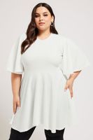 yours london top jacquard blanco corte peplum mujer curvy y tallas grandes yours london