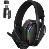 auriculares onikuma gt826 inalambricos bluetooth y usb-c para gaming con microfono y rgb negro