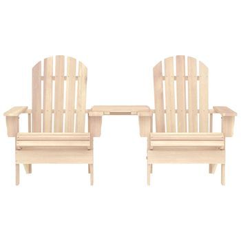 Sillas De Jardín Adirondack Con Mesita Madera Maciza De Abeto Cfw515214