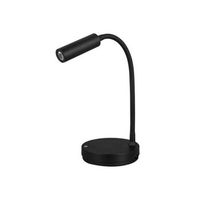 lampara de mesa led stem 5w negra luz calida carga inalambrica y cabezal ajustable