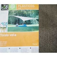 toldo vela triangular garbric - tierra - 5x5x5 m