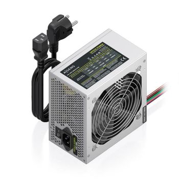 Fuente de Alimentación AISENS ASPC-500ATX-PSE 500W CE RoHS botón encendido