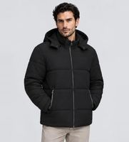 guess para hombre m6bl58w4170 chaqueta acolchada elastica negro xxl casual poliamida