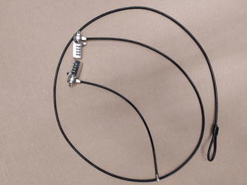 CERRADURA COMBINADA DE DOBLE CABEZAL.4mmX150cm+30CM para Kensington portátil, PC, monitor