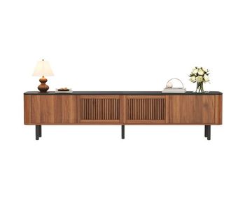 Mueble tv 190x35x45 cm - diseño moderno y bajo - nogal