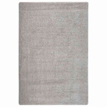 Alfombra Peluda Antideslizante Gris Claro 140x200 Cm Vidaxl