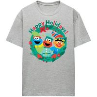 sesame street camiseta happy holidays para mujer