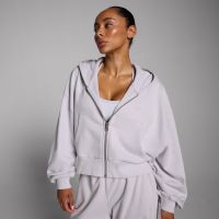 sudadera con capucha y cremallera lifestyle para mujer de mp - polvo de tiza - m