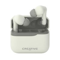 auriculares creative zen air plus inalambricos bluetooth con cancelacion de ruido crema