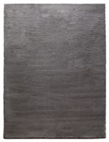 alfombra de piel fluffy carbon 160 cm redondo