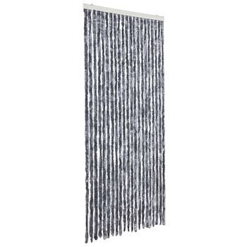 Cortina Mosquitera Plateada Chenilla 90x200 Cm Vidaxl
