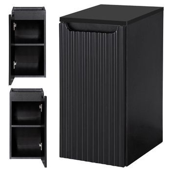 Mueble De Baño Bajo Lavabo Newport Con Puerta 30x60x40 Cm - Negro [en.casa]