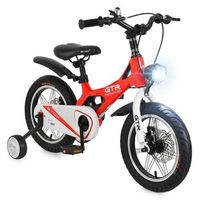 bicicleta infantil byox gtr 14 con cuadro de magnesio y frenos de disco - red