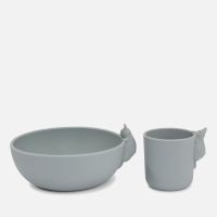 konges slojd bunny bowl and cup set - quarry blue
