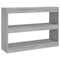 estanteria  libreria  armario de librosdivisor de espacios gris sonoma 100x30x72 cm