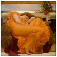 legendarte - cuadro lienzo impresion digital - flaming june sol ardiente de junio - frederic leighton - decoracion pared cm 50x50
