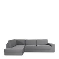 funda protectora chaise longue con respaldo premium jaz izquierda gris