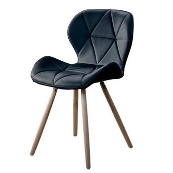 Silla Eiffel Quilted Black (54,5x53x71 - Asiento Al Suelo 45,5cm)