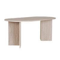 mesa de comedor bordes redondeados l180 cm - travertino