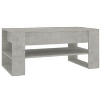 mesa de centro madera contrachapada gris hormigon 102x55x45 cm vidaxl
