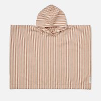 liewood roomie poncho - stripe tuscany rosecreme de la creme - 12 y