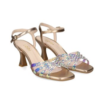 Lodi Sandalias Con Tacón Mujer - Marrón, Dorado Talla 39