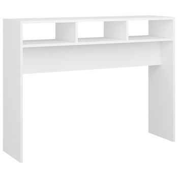 Mesa Consola Madera De Ingeniería Blanco 105x30x80 Cm Vidaxl