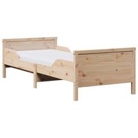 cama con colchon extensible con cabecera marron 80 x 200 cm vidaxl