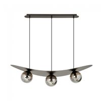 lampara de techo camerino grafito 3 luces