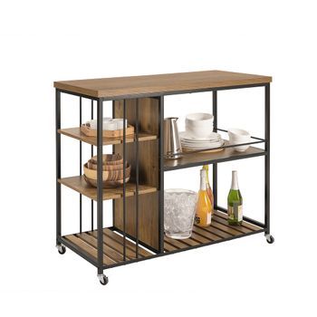 Sobuy Svw18-f Carrito De Servicio Camarera Con Ruedas Multiusos Con 5 Estantes 110 X 45 X 92 Cm Es